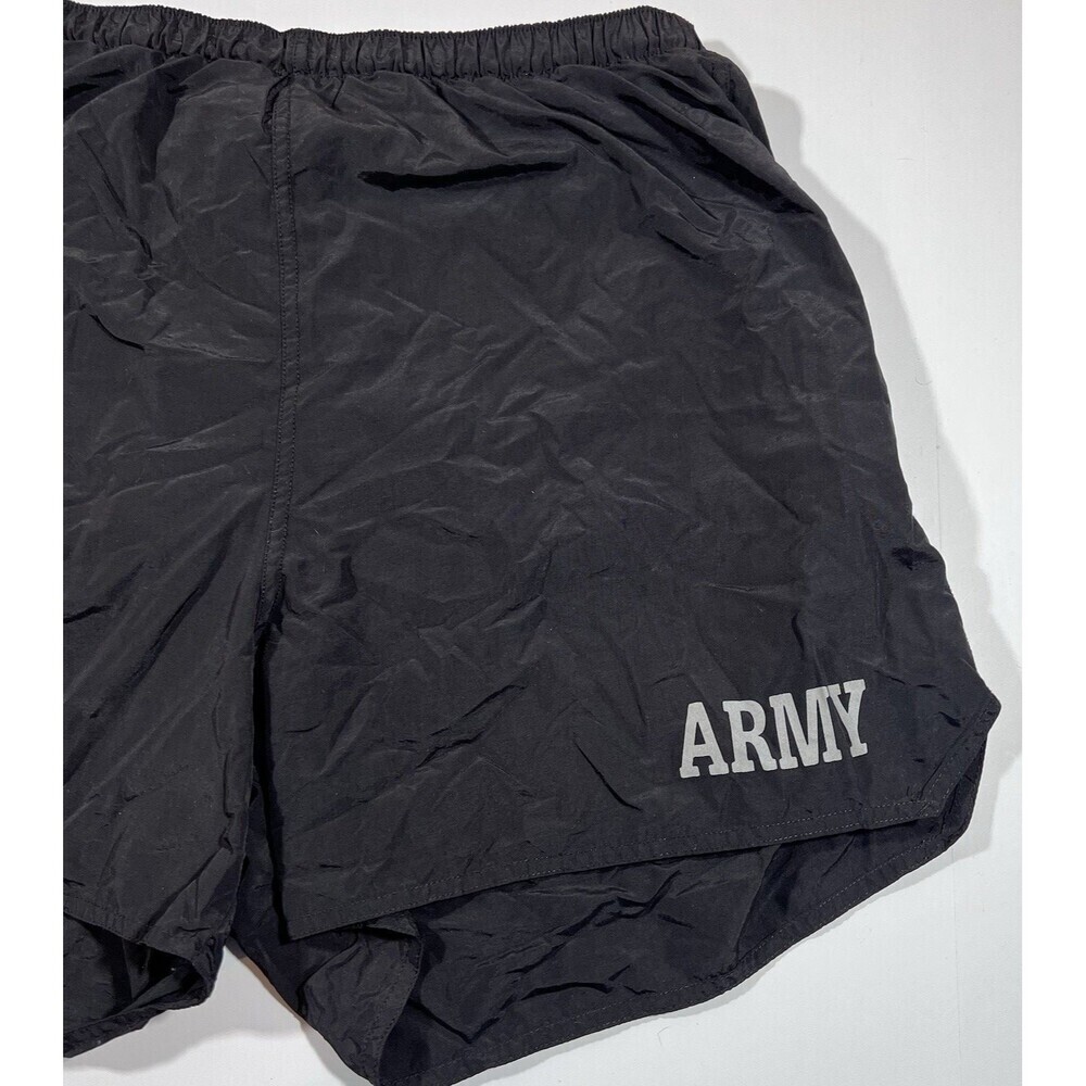 Army IPFU Physical Fitness Black Nylon Shorts Trunks Uniform Military Size XL - Picture 2 of 5